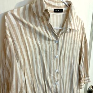 Button down striped blouse